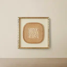 Surrounded Hemp Rope Shadow Box with Golden Frame