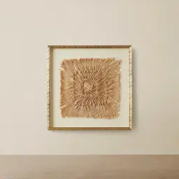 Quadrate Hemp Rope Shadow Box with Golden Frame