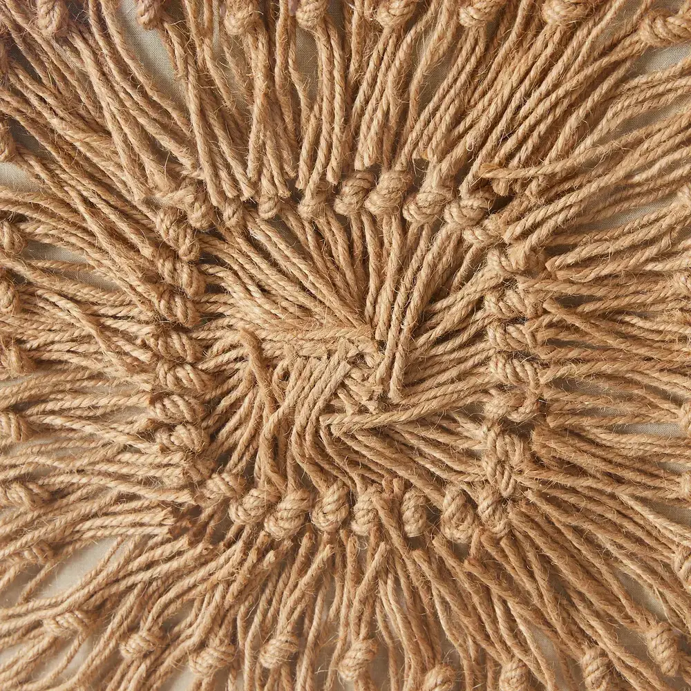 Quadrate Hemp Rope Shadow Box with Golden Frame