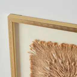 Quadrate Hemp Rope Shadow Box with Golden Frame