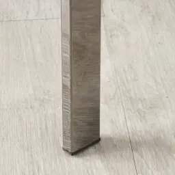 Arya II Carbon Black Vegan Leather Dining Chair - Black Nickel Metal Legs