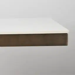 Vania Dark Bronze Dining Table with White Sintered Stone Top - 240x118cm