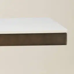 Vania Dark Bronze Dining Table with White Sintered Stone Top - 240x118cm