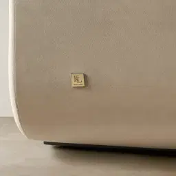 Clementine Beige Velvet 3-Seater Sofa