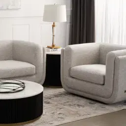 Clementine Beige Velvet Occasional Chair