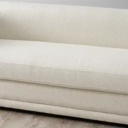 Clementine Chestnut White Woven Fabric 3-Seater Sofa