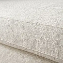 Clementine Chestnut White Woven Fabric 3-Seater Sofa
