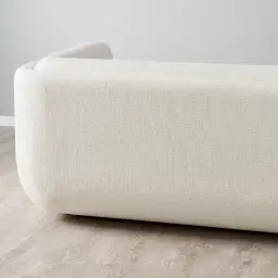 Clementine Chestnut White Woven 2-Seater Fabric Sofa