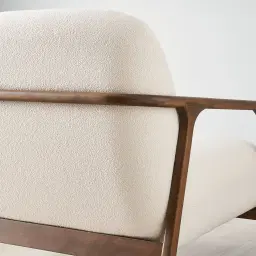 Delphine Chantilly White Fabric Occasional Chair