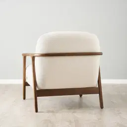 Delphine Chantilly White Fabric Occasional Chair