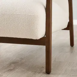 Delphine Chantilly White Fabric Occasional Chair