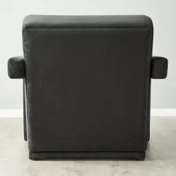 Stellan Charcoal Velvet Occasional Chair - Charcoal Velvet Arms