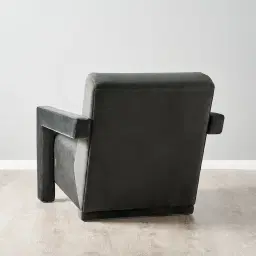 Stellan Charcoal Velvet Occasional Chair - Charcoal Velvet Arms