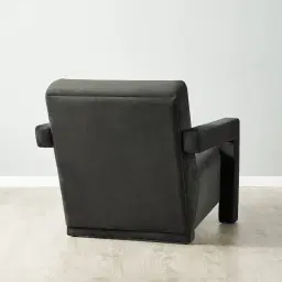 Stellan Charcoal Velvet Occasional Chair - Charcoal Velvet Arms
