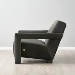 Stellan Charcoal Velvet Occasional Chair - Charcoal Velvet Arms