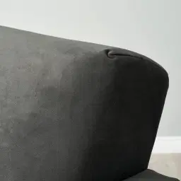 Stellan Charcoal Velvet Occasional Chair - Charcoal Velvet Arms