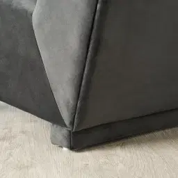 Stellan Charcoal Velvet Occasional Chair - Charcoal Velvet Arms