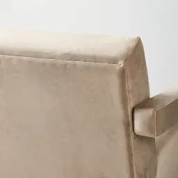 Stellan Beige Velvet Occasional Chair - Beige Velvet Arms