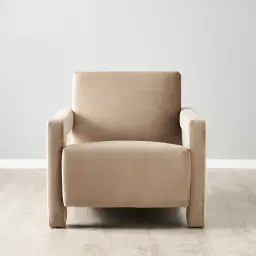 Stellan Beige Velvet Occasional Chair - Beige Velvet Arms
