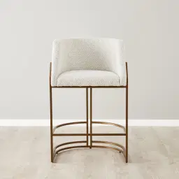 Laura Butter Cream Boucle 67cm Counter Stool