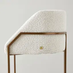 Laura Butter Cream Boucle 67cm Counter Stool