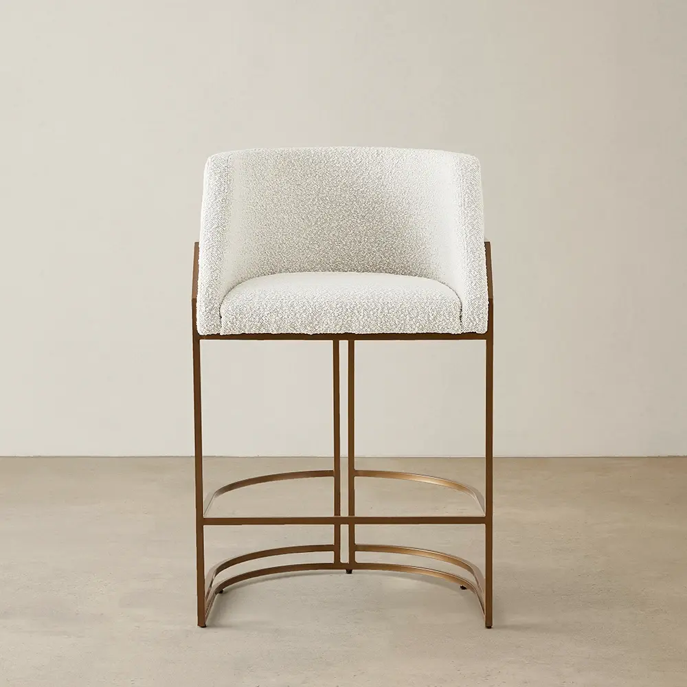 Laura Cream Boucle 67cm Counter Stool