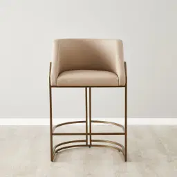 Laura Sand Beige Vegan Leather 67cm Counter Stool