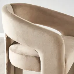 Delaney Beige Velvet Dining Chair
