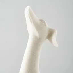 Rover White Color Dog Statue	