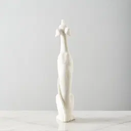 Rover White Color Dog Statue	