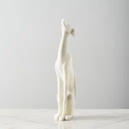 Rover White Color Dog Statue	