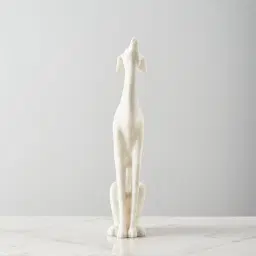 Rover White Color Dog Statue	