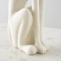 Rover White Color Dog Statue	