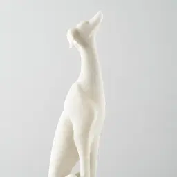 Rover White Color Dog Statue	