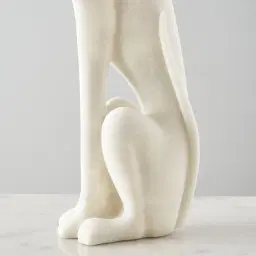 Rover White Color Dog Statue	