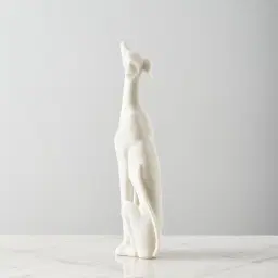Rover White Color Dog Statue	