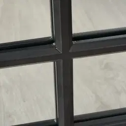 Von Black Rectangle Wooden Mirror 120x100cm