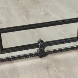 Von Black Rectangle Wooden Mirror 120x100cm