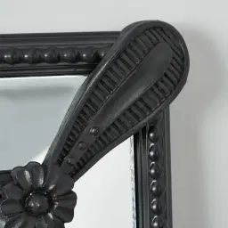 Von Black Rectangle Wooden Mirror 120x100cm