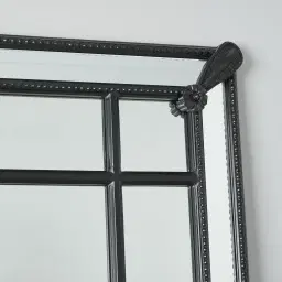 Von Black Rectangle Wooden Mirror 120x100cm