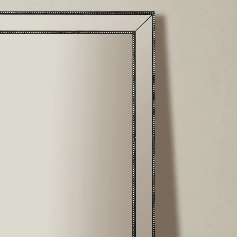 Embry Black Rectangle Wooden Mirror 120x100cm