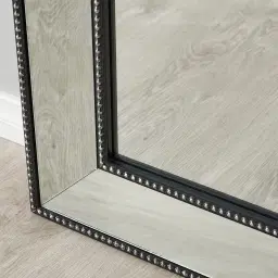 Embry Black Rectangle Wooden Mirror 120x100cm