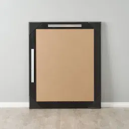Embry Black Rectangle Wooden Mirror 120x100cm