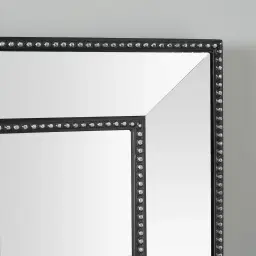 Embry Black Rectangle Wooden Mirror 120x100cm