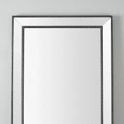 Embry Black Rectangle Wooden Mirror 200x90cm