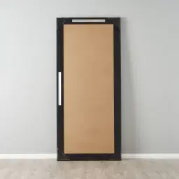 Embry Black Rectangle Wooden Mirror 200x90cm