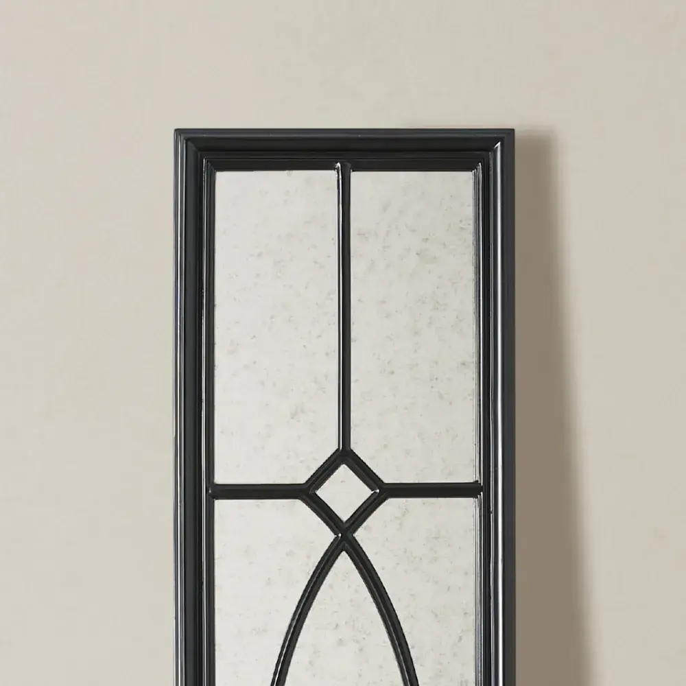 Elessar Black Rectangle Wooden Mirror