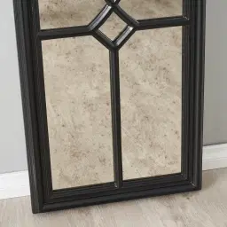 Elessar Black Rectangle Wooden Mirror