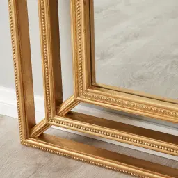 Sophia Antique Gold Square Wooden Mirror