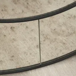 Solveig Black Round Mirror